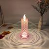 LED Candle Lights Romantic Rose Shadow Flameless Candles Lamp Elegant Crystal-like Pillar Candles for Home Decor Wedding Anniversary