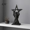 Stable Base Figurine 3D Printed Wizard Thorned Star Ornament for Halloween Desktop Decor, Collectible Fans Dark Gothic Home Holiday Party Decoration