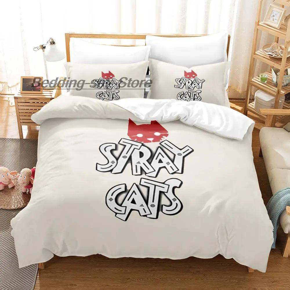 Новый игровой набор с кошкой Момо из игры Stray Постельное белье Односпальный Полуторный Двуспальный Евро-размер Кинг-сайз Кавайные Комплекты Пододеяльников для Взрослых Детей