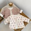 2025 Winter Baby Girl Floral Lace Cotton-Padded Jacket