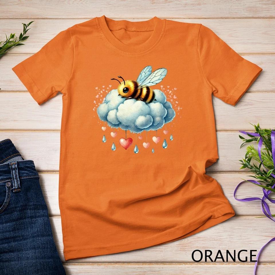 Love is in the Air A Sweet Bee Valentine's Design Funny T-Shirt Unisex T-shirt 9