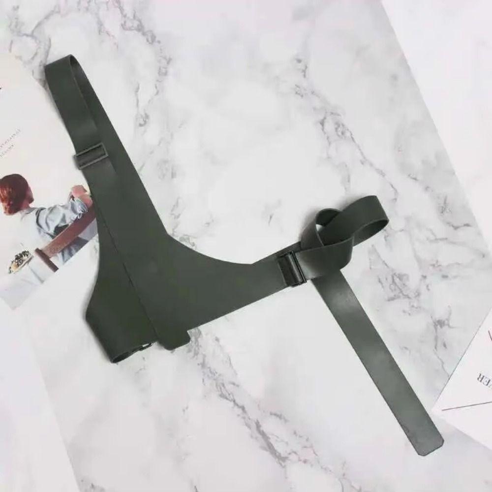 Женский пояс-портупея из искусственной кожи в стиле панк, модный пояс на одно плечо, сочетающийся с пальто.