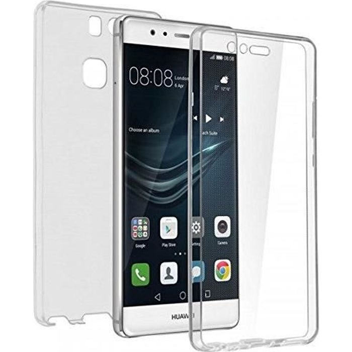Coque Huawei P9 - Housse Etui Gel TPU Intégrale Transparent Protection Avant Arrière Silicone Souple Phonillico®