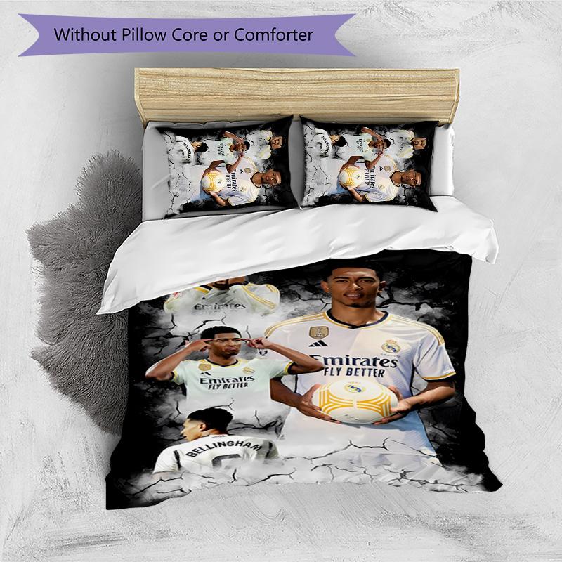3pcs Jude Bellingham pattern bedding set duvet cover set includes duvet cover &pillowcases,perfect all season bedroom decoration&gift