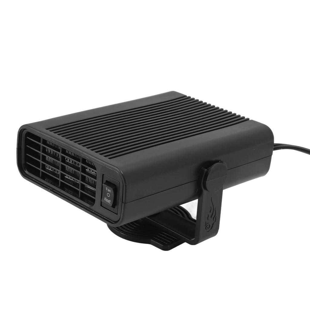 24V Car Fan Heater ABS Quiet 360 Degree Adjustable with Cigarette Lighter Plug Car Windscreen