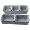 8Pcs Felt Storage Organizer Grey Storage Box Handle Sundries Sorting Box Office