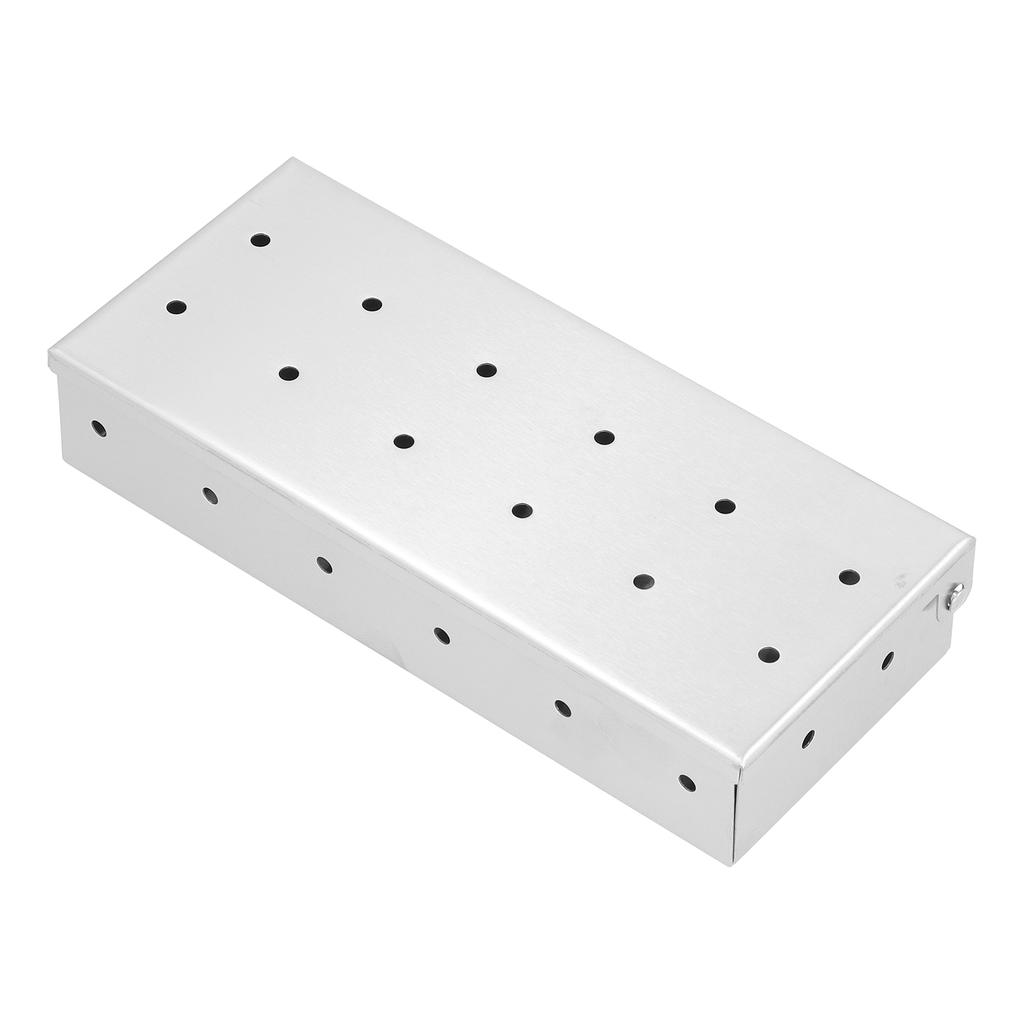 Коробка для копчения барбекю из нержавеющей стали, коробка для гриля с древесной щепой, коробка для гриля бекона для использования в помещении и на открытом воздухе