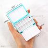 Fashion Mini Portable Travel Plastic Painting Box Purple Blue Palette Watercolor Paint Subpackage 12/24 Grids Pigment Box