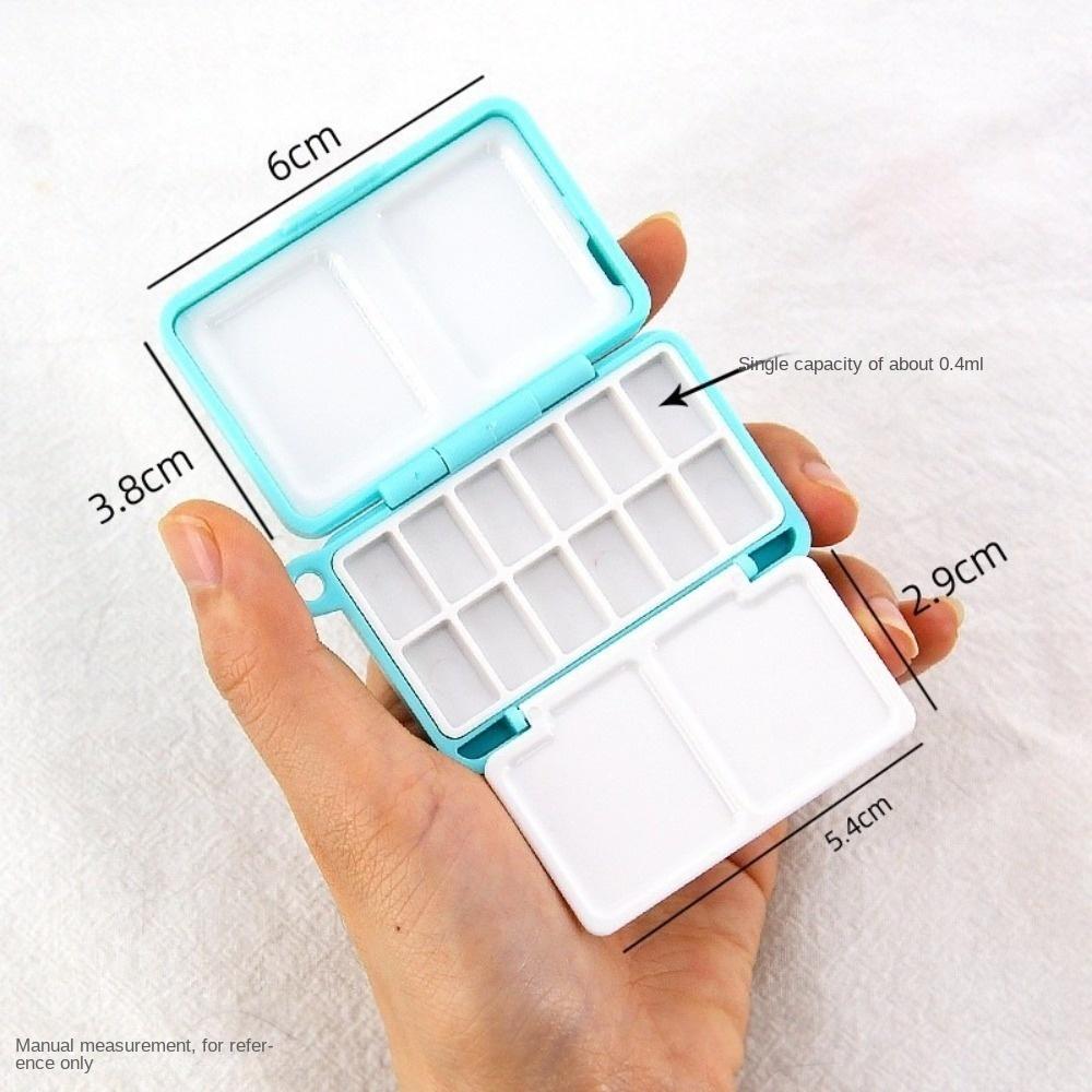 Fashion Mini Portable Travel Plastic Painting Box Purple Blue Palette Watercolor Paint Subpackage 12/24 Grids Pigment Box