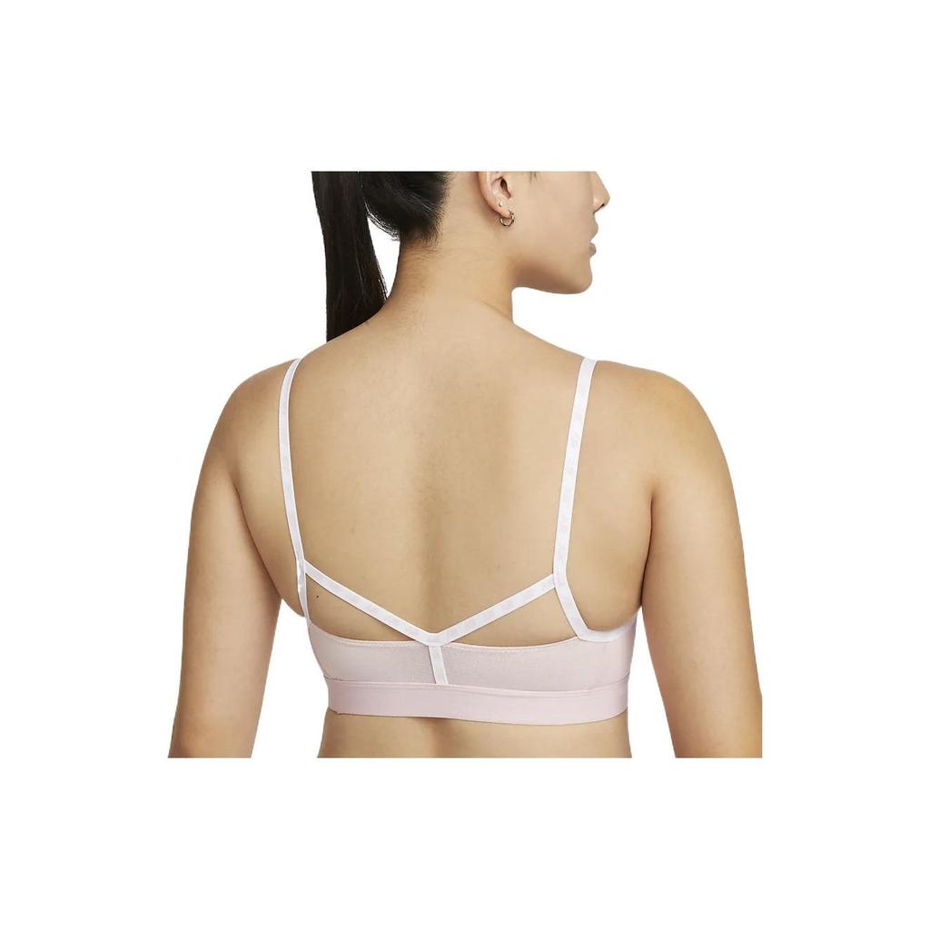 Nike Спортивный бюстгальтер с низкой степенью поддержки, женское нижнее белье, светло-розовый DM0672-610