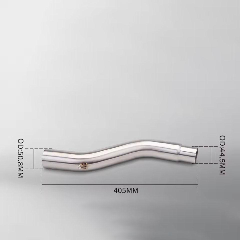 For Triumph Daytona 675 675R 2006-2012 Escape Motorcycle Exhaust System Middie Link Pipe Muffler 51MM Slip-On Connecting Pipe