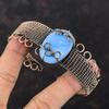 Браслет-манжета Owyhee Blue Opal, браслет из медной проволоки, ювелирные изделия с драгоценными камнями, уникальный регулируемый браслет для подарка, ювелирные изделия из меди ручной работы
