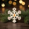 DIY Paintable Wood Crafts 10Pcs 2D Wooden Christmas Ornaments, Blank Craft Hanging Tags, Unfinished Blanks Tree Decorations, Slices for Painting Xmas