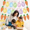 1 Set Easter Banner Cartoon Bunny Festive Celebratory Paper Happy Easter Bunny Buntings Party Supplies