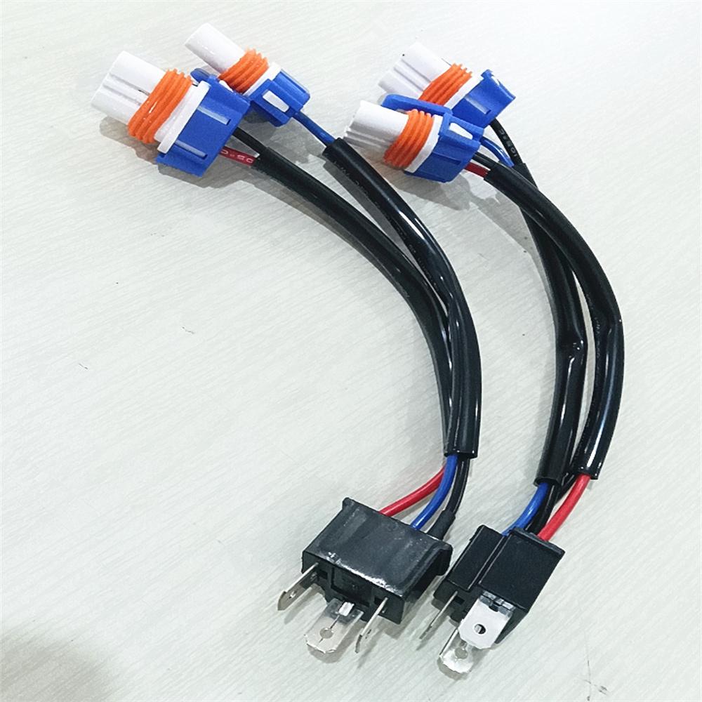 2x H4 To 9005 Headlight Bulb Conversion Wiring Harness Ceramic Plug Adapter 100W