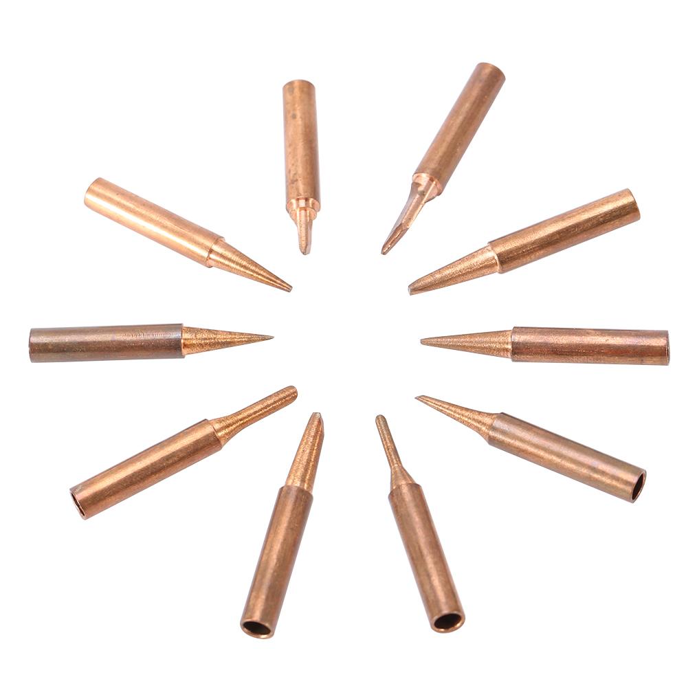 10 шт. бесплатные медные 900MT железные паяльные жала для паяльных станций 936, 937, 938, 969, 8586