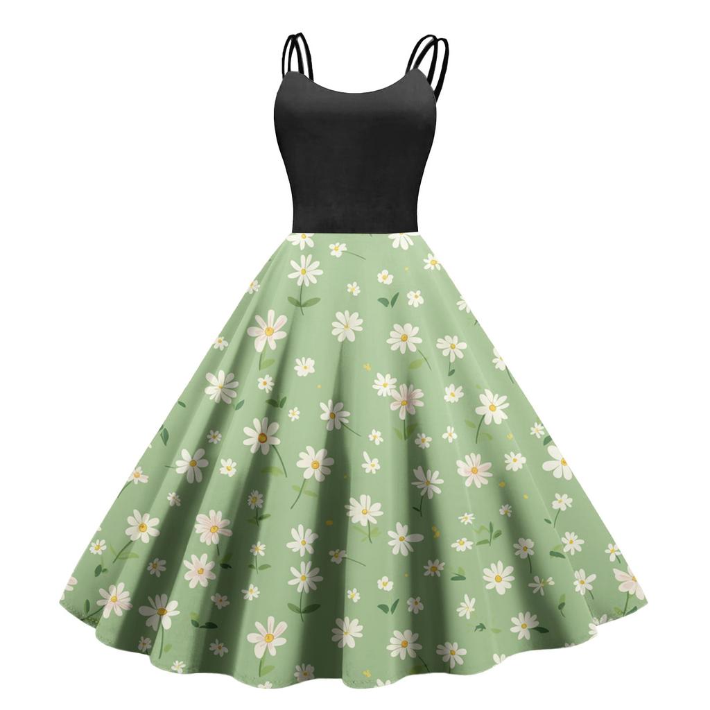 Женское повседневное модное платье с принтом в стиле ретро с открытыми плечами в стиле панк в стиле ретро