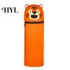 Rotating Pen Holder Pencil Case Desktop Stand Up Cartoon Animal Design School Pouch Silicone Storage Bag for Home Office Supplies Retractable