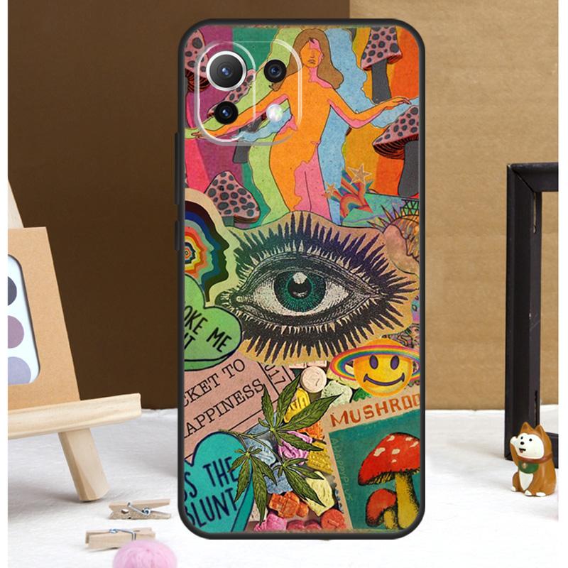 Яркий Психоделический Триповый Чехол Для Xiaomi 15 14 Ultra 13T 14T 15T 17 Pro Max POCO F7 Pro F5 F6 X5 X6 X7 F8 Ultra