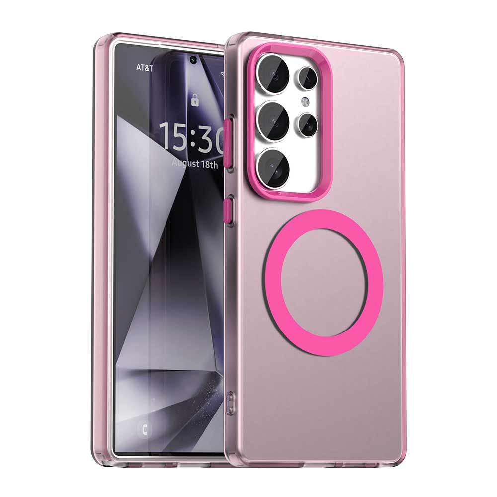 Матовый Магнитный Чехол для Телефона Samsung S26 Ultra - Совместим с S24/S23, Дизайн "Как Кожа", Новая Модель A57.