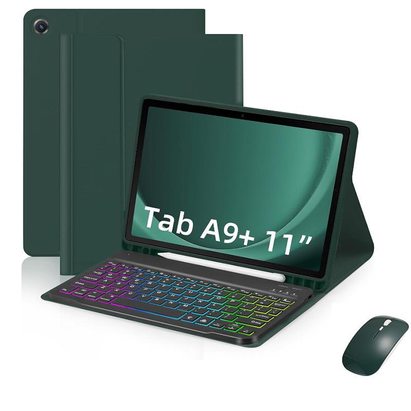 Совместимый чехол-клавиатура Bluetooth для Samsung A9 Plus X210/X216 с RGB-подсветкой клавиатуры A11 и защитной крышкой для мыши