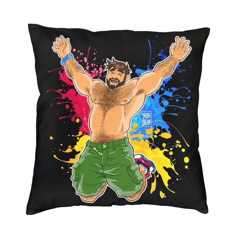 Gay Pride Adam And Ben Like To Play Pillow Living Room Decor Bobo Bear Lgbt Art Cushion Decoration Salon Square Pillowcase