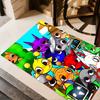 Colorful Creatures Gathering Floor Rug Office Rug Suitable for Kitchen Dining Room Decorate room Outdoor Antislip Carpet Anime Office Decor
