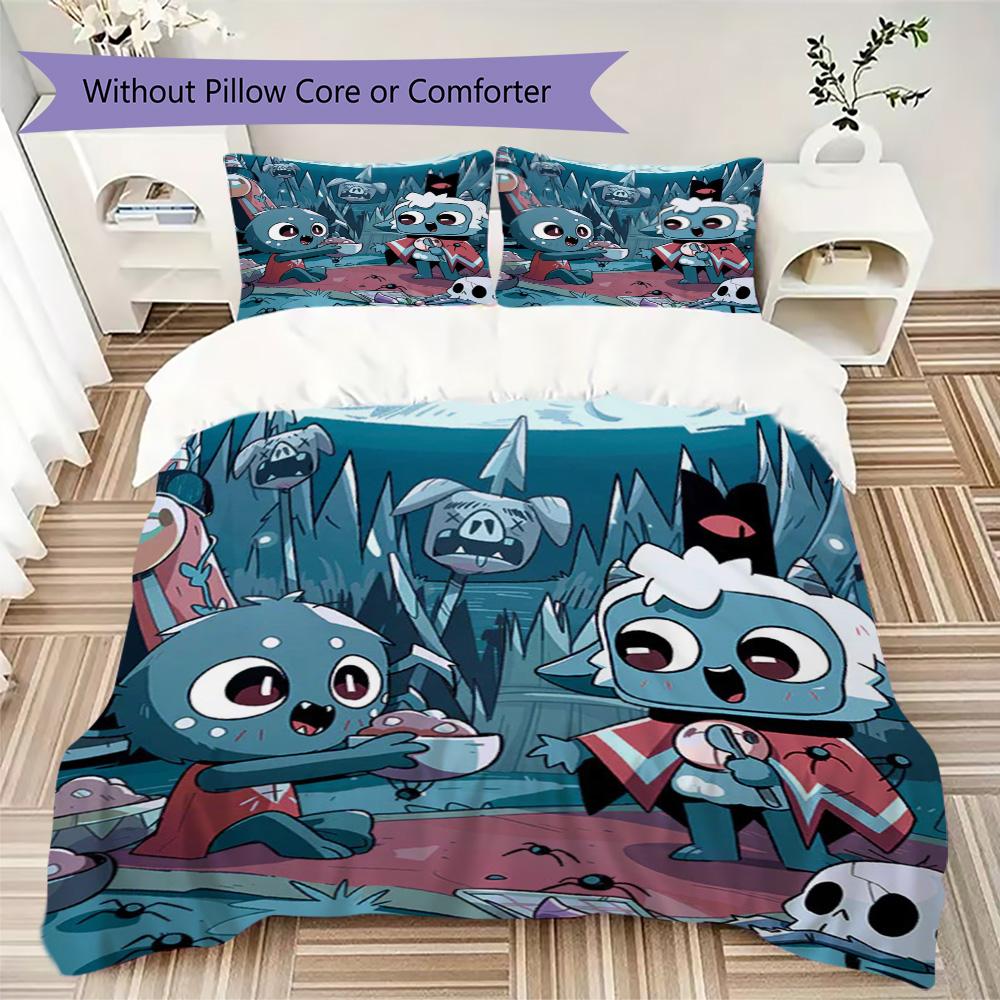 Cult of the Lamb Pattern Bedding,Quilt Set Quilt Cover Pillowcase Home Birthday Gift (1*duvet cover+2*pillowcase,without core)XSJT0917311