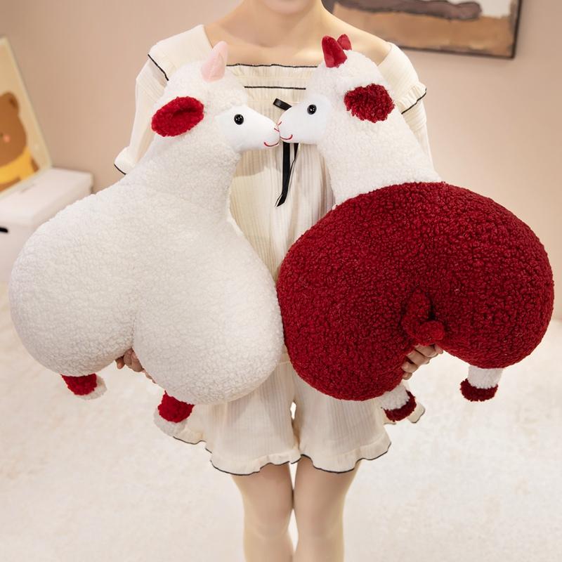 New Cartoon Sheep Arse Animals Plush Doll Pillow Back Cushion Super Soft Toys Sofa Decor Cute Dolls for Girls Boys Halloween Gifts