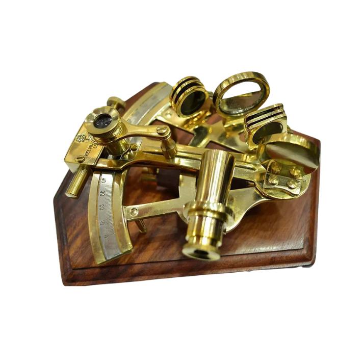Marine Sextant In Wooden Box Nautical Boat Sailing Sea Navigation Instrument New