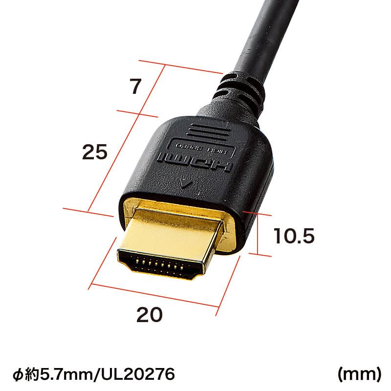 SANWA SUPPLY Высокоскоростной кабель HDMI 2 м черный KM-HD20-20FC