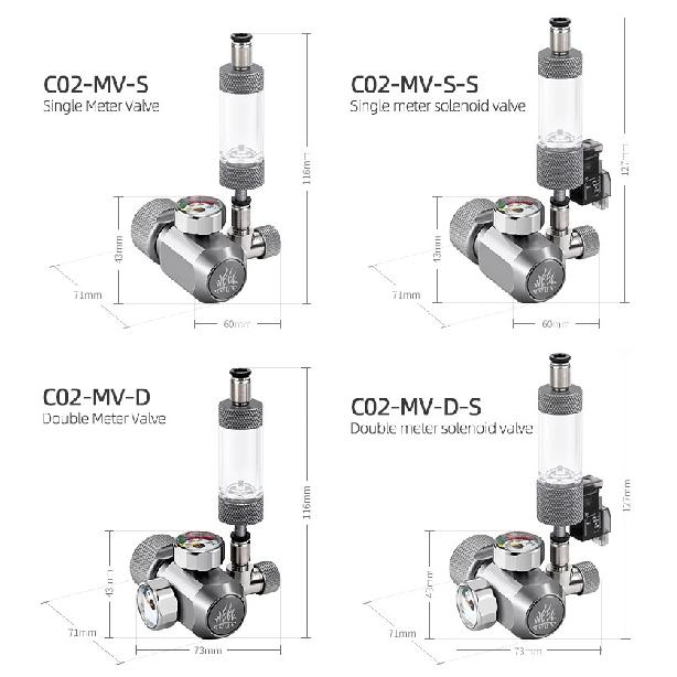 Week Aqua Аквариум Регуляторы Газа CO2 Баллон с Углекислым Газом Редукционный Клапан с Пузырьковым Счетчиком Настраиваемый Клапан VA