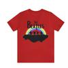 Унисекс футболка The Beatles красная с коротким рукавом S-5XL CG2291 Унисекс футболка