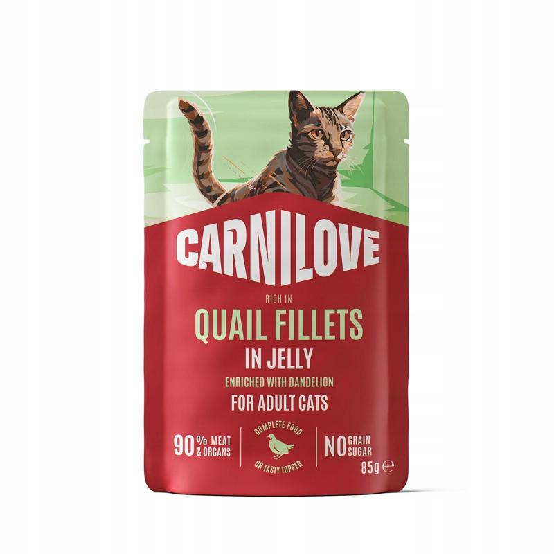 Carnilove Wet Cat Food Pouch Adult Turkey Quail Jelly 85g