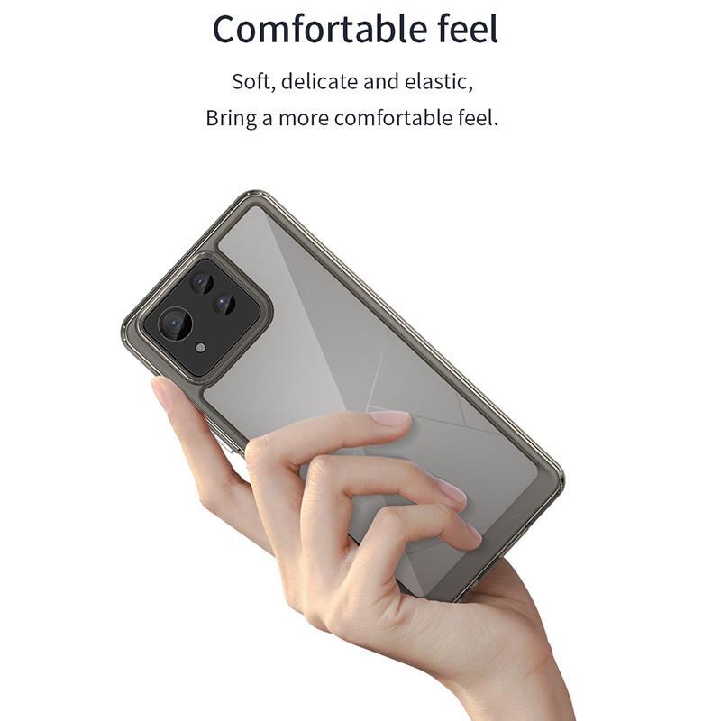 Прозрачный чехол PMMA для Asus Zenfone 11 Ultra 10 9 Zenfone11Ultra Zenfone10 Zenfone9 TPU цветной мягкий край жесткий чехол