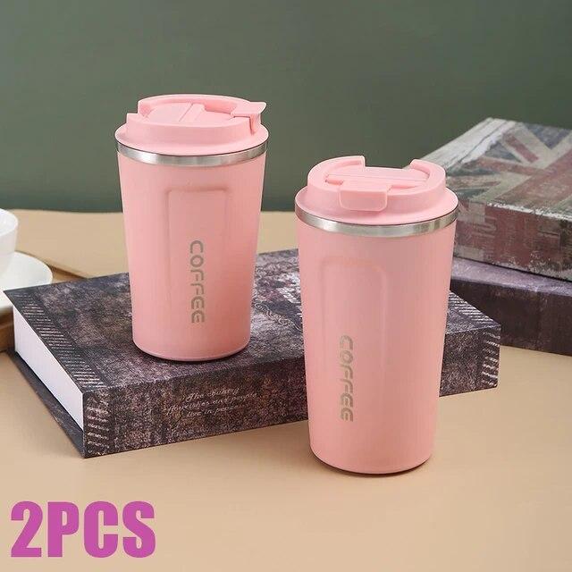 500ml Stainless Steel Coffee Cup Travel Thermal Mug Leak-Proof Thermos Bottle Tea Coffee Mug Vacuum Flask Insulated Cups