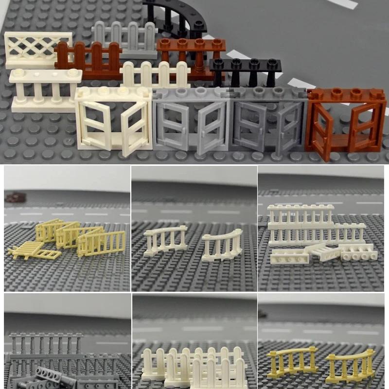 City Friends MOC Дверь Окно Строительные Блоки Забор Лестница Лестница Замок Сад Дом Настенные Аксессуары Сборка Кирпич Leduo Игрушка