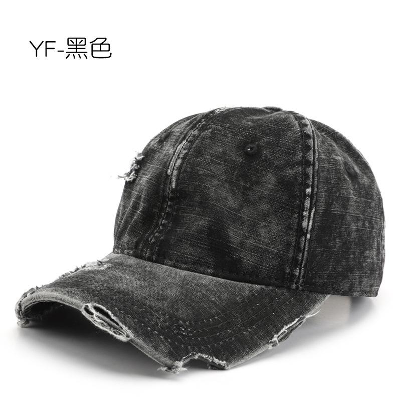 Men's spring and autumn washed distressed baseball cap, outdoor women's sports sun hat with brim