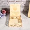 Wooden Guest Book Message Box Gift Card Holder Romantic Wedding Signature Supplies