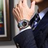 CHENXI Creative Card & Roulette Men's Quartz Watch Large Dial Water-Resistant Luminous Watch Unique Trendy Revolving Dial Watch