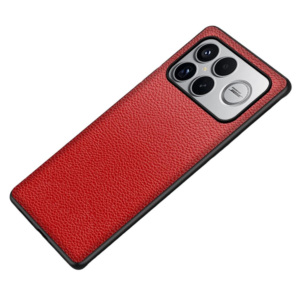 Чехол для телефона Xiaomi Poco F8 Pro / Redmi K90 5G, текстура личи, покрытие из ПУ-кожи, ПК + ТПУ, защитная задняя крышка