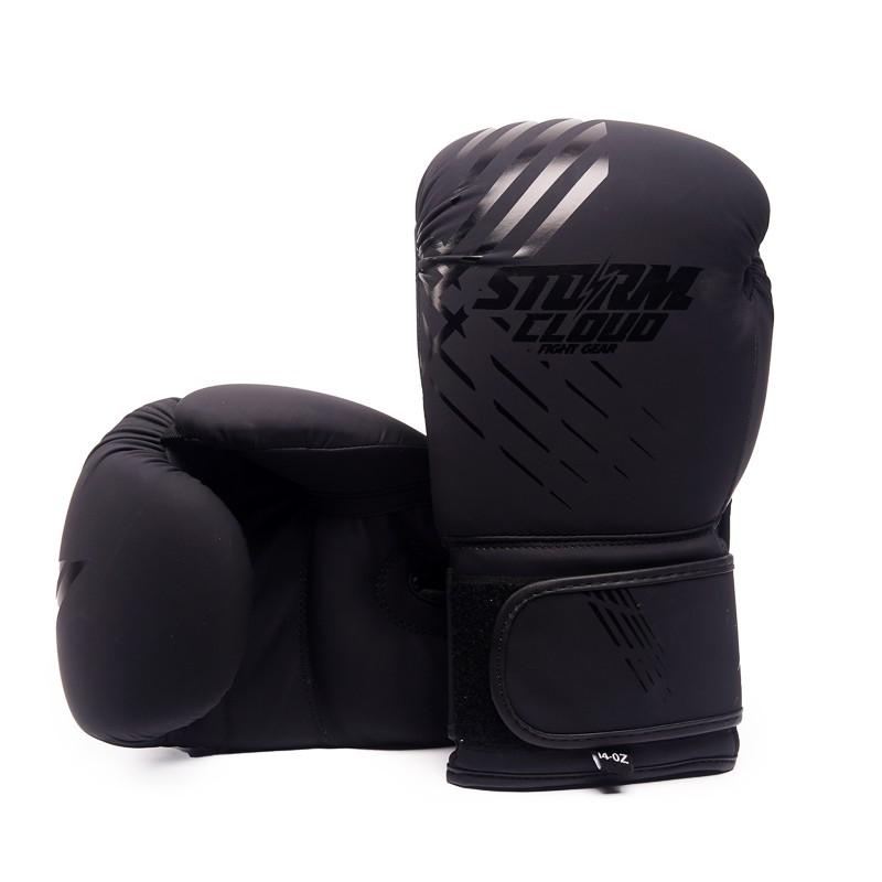 StormCloud Lynx Boxing Gloves Black/Black 8oz