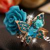 Adjustable Rose Butterfly Finger Ring   Ring Engagement Jewelry