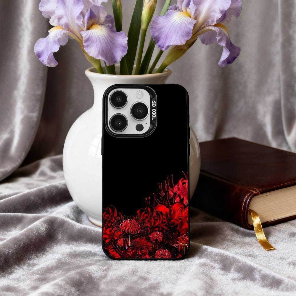 Чехол для телефона G-Ghoul R-Red Spider Lily Tokyo Для iPhone17,16,15,14,13,12,11 Plus,Pro Max Конфетный Посеребренный Внутренний Чехол
