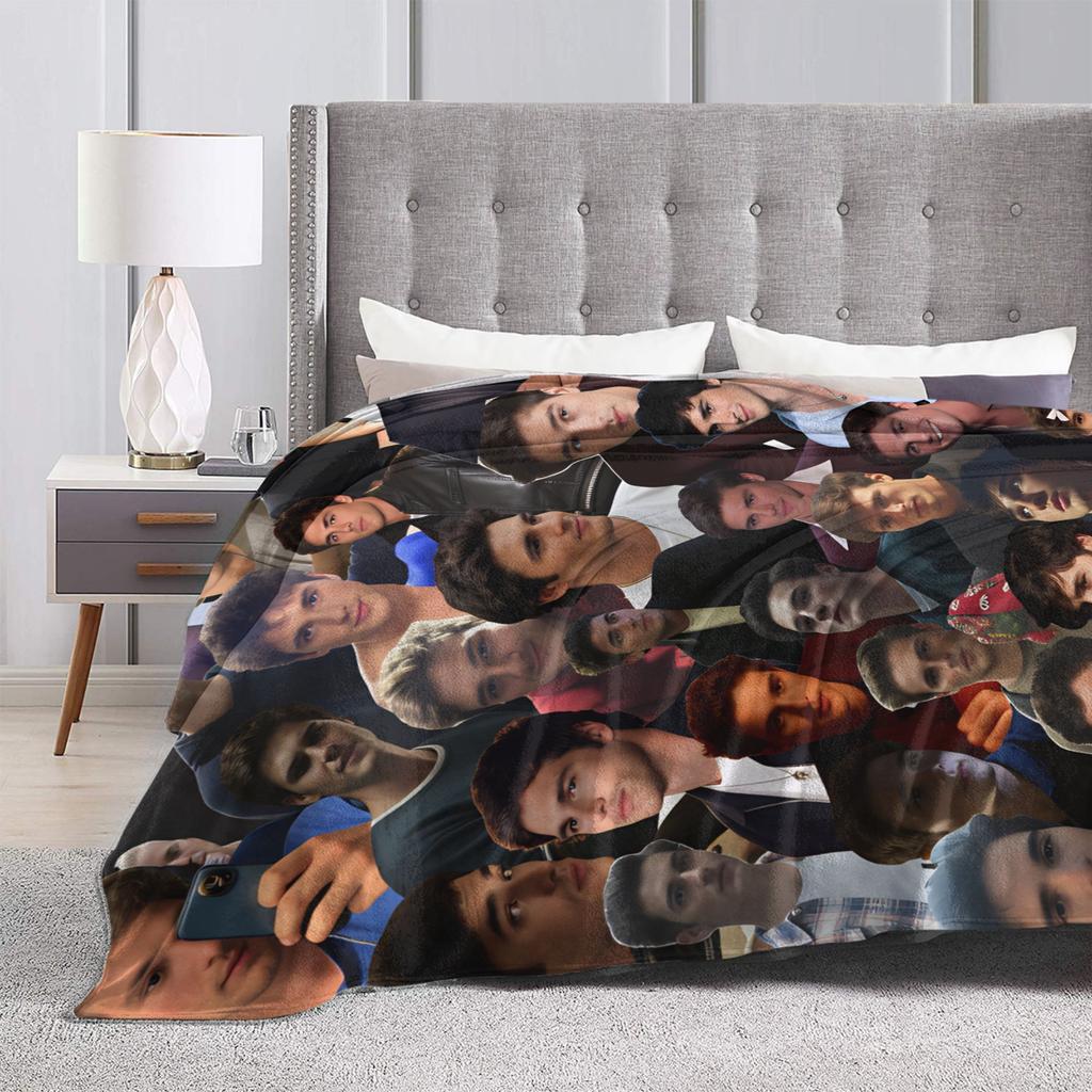Jacob Elordi Flannel Blanket Soft Warm Bedding Throws for Home Decor Travel Fluffy Bedspread Sofa Bed Cover