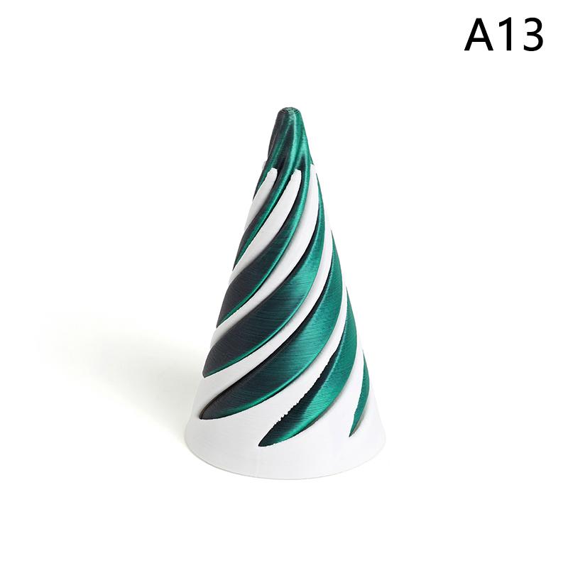 3D Printed Spiral Cone Toy Impossible Pyramid Passthrough Sculpture Pass Through Pyramid Toy Mini Vortex Thread Illusion