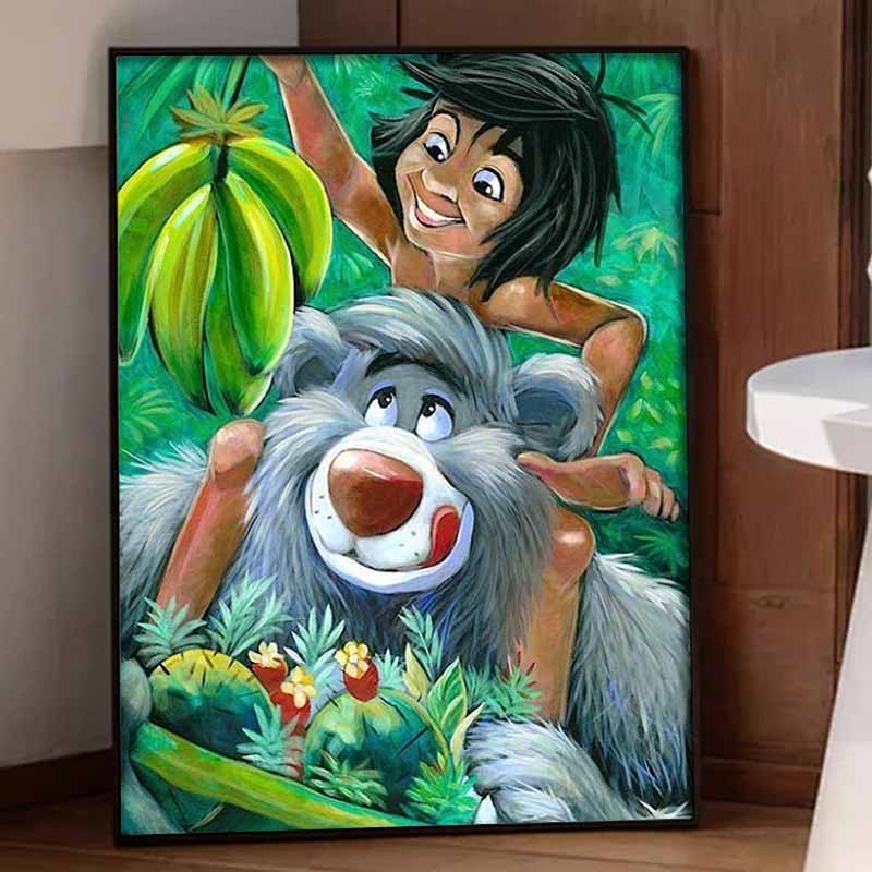Disney diamond painting full diamonds 5D Baloo Mowgli diamond art home decor creative handicrafts