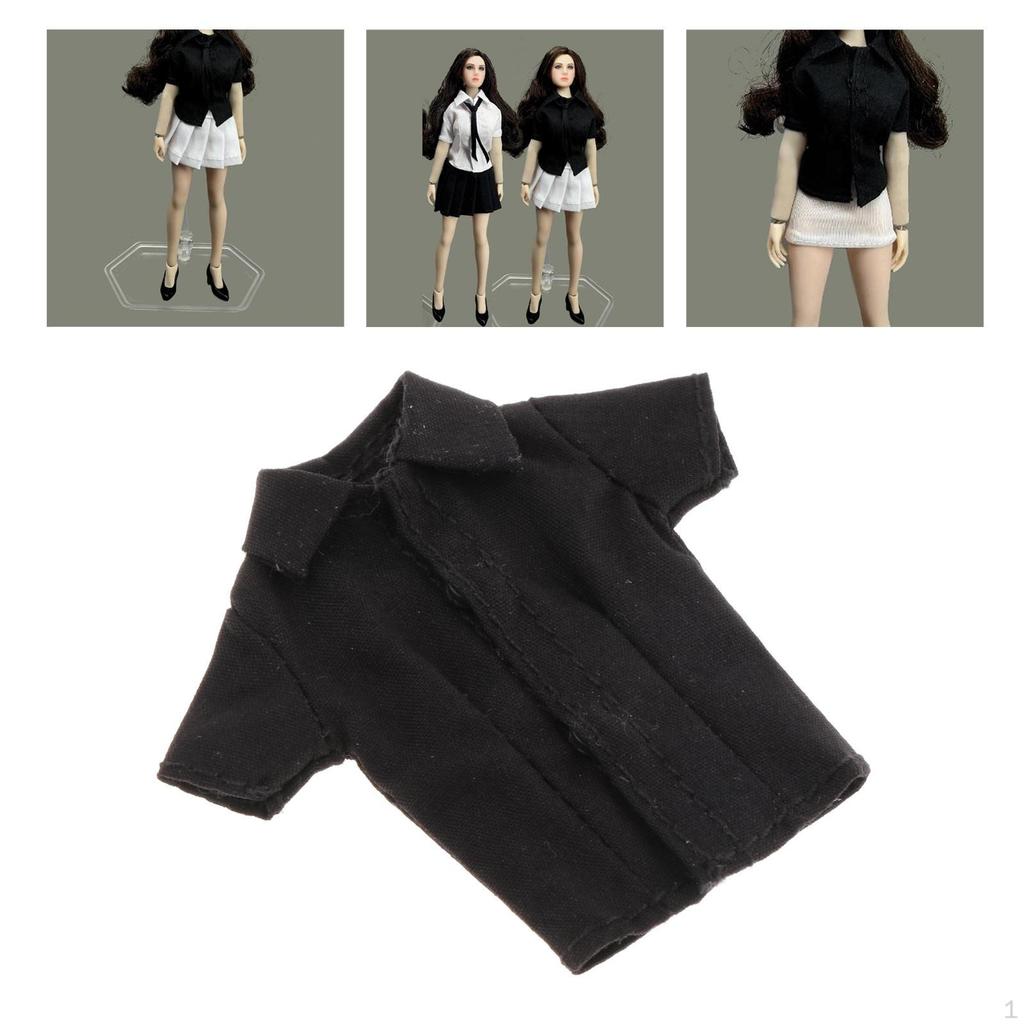 1/12 Button Down Shirt Dress Up Cosplay Accessories Outfit Casual Miniature Trendy Clothing for 6''