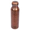 Pure Copper Water Bottle with Antique Dark Hammered Design, Drinkware, Storage Purpose, Volume-900 ML