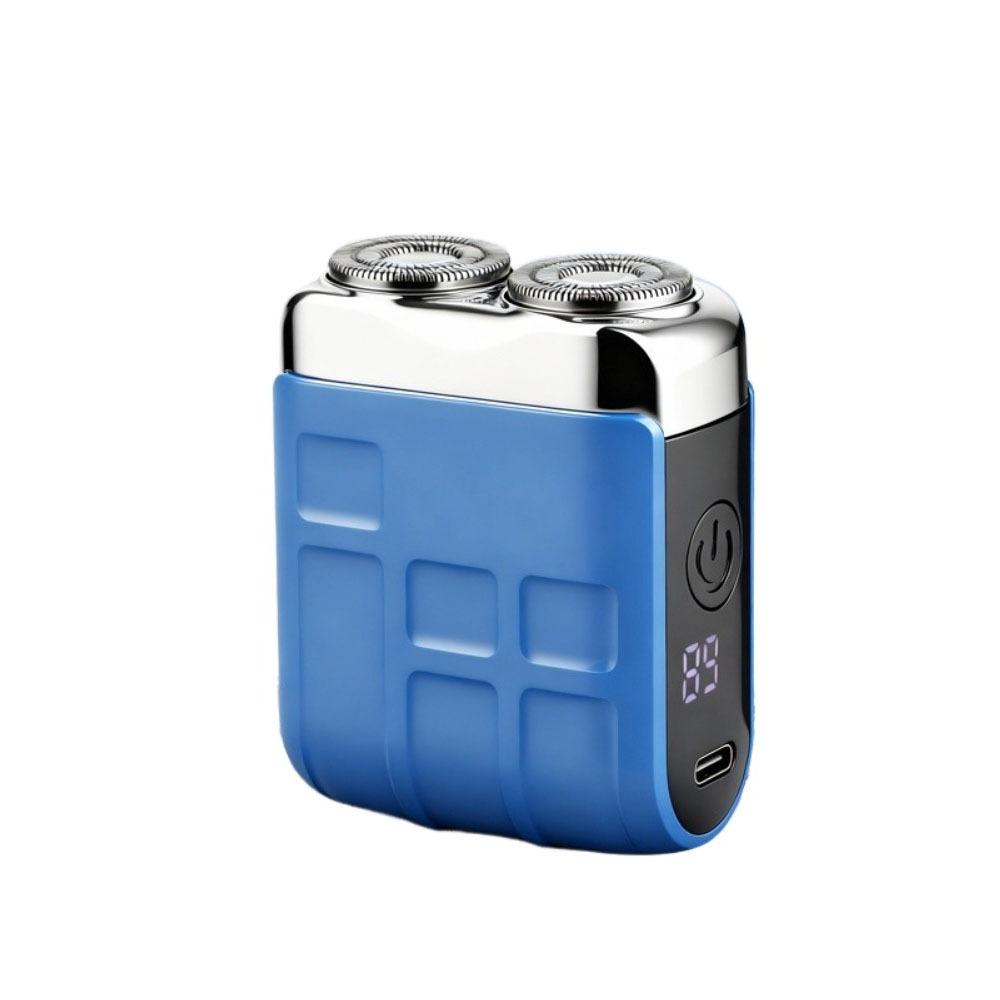 Type-C Charging Mini Electric Shaver Waterproof Design Portable Rotary Razor Smart Shaver  Husband